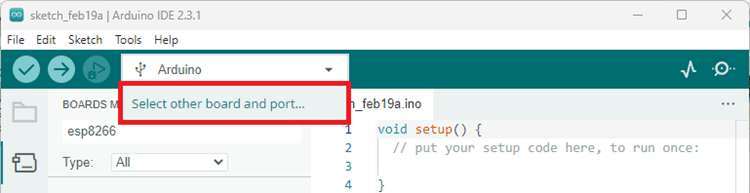 Arduino IDE - Seleccionar otra placa y puerto